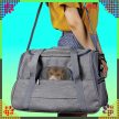 Kényelems kisállat hordozó táska, kutyáknak és macskáknak egyaránt, szürke, 44 x 28 x 25 cm