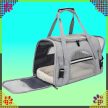 Kényelems kisállat hordozó táska, kutyáknak és macskáknak egyaránt, szürke, 44 x 28 x 25 cm