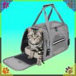 Kényelems kisállat hordozó táska, kutyáknak és macskáknak egyaránt, szürke, 44 x 28 x 25 cm