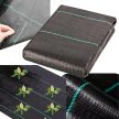 Geotextil, 5x5m, 90g/m², UV-álló, fekete - gyomirtó kertszőnyeg, PP talajtakaró növényvédelemhez
