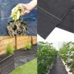 Geotextil, 5x5m, 90g/m², UV-álló, fekete - gyomirtó kertszőnyeg, PP talajtakaró növényvédelemhez