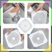 Szilikon szűrő mosogatóhoz, fürdőkádhoz és mosdókagylóhoz - fehér 14,5 x 14,5 cm