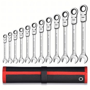   8-19 mm-es villáskulcs készlet racsnival, 12 darabos készlet