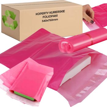   Sötétrózsaszín futártasak ragasztócsíkkal 540x750 XXL 50 db