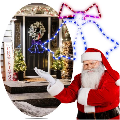 Világító LED Karácsonyi harang XXL 60x48 cm, 72 LED, kültéri