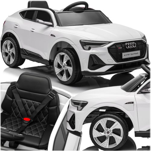 Elektromos AUDI E-TRON SPORTBACK BŐR kisautó gyerekeknek 4x4 12V 7Ah akkumulátor