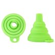Kicsire összehajtható szilikon tölcsér, zöld szín