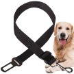 Állítható biztonsági öv autóba házikedvenceknek, fekete, 45-72 cm
