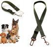 Állítható biztonsági öv autóba házikedvenceknek, sötétzöld, 45-72 cm    