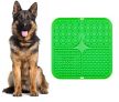 Szilikon nyalószőnyeg kutyáknak és macskáknak, zöld, 20x20 cm