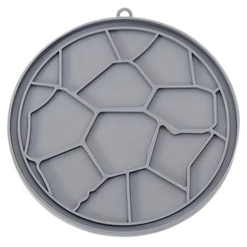   Szilikon nyalószőnyeg kutyáknak és macskáknak, szürke, 15.5x15.5 cm