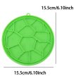 Szilikon nyalószőnyeg kutyáknak és macskáknak, zöld 15.5x15.5 cm