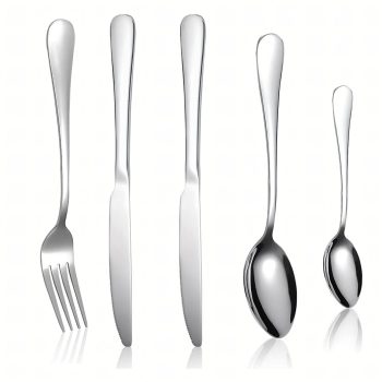 Rozsdamentes acél evőeszközkészlet, 5 db-os készlet