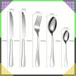 Rozsdamentes acél evőeszközkészlet, 5 db-os készlet