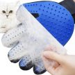 Szilikon szőrzetápoló kesztyű kisállatoknak, kék