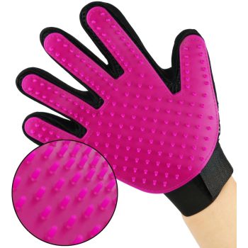   Szilikon szőrzetápoló kesztyű kisállatoknak, rózsaszín