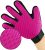Szilikon szőrzetápoló kesztyű kisállatoknak, rózsaszín