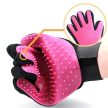 Szilikon szőrzetápoló kesztyű kisállatoknak, rózsaszín