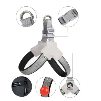 Állítható kutyahám, szürke, S méret