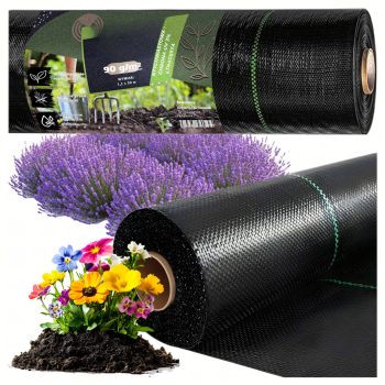 Geotextil, fekete gyomgátló szőnyeg, 90g 1,6x50 méter