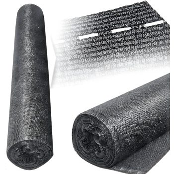   Árnyékoló háló, 95%-os, antracit, 1,5x50 m, 180g/m2, 100 db kábelkötegelővel