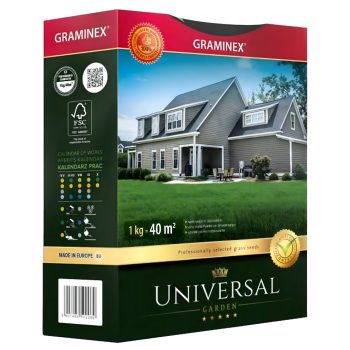   Univerzális fűmag keverék intenzív használatú területekre, 1 kg, 40 m²/kg
