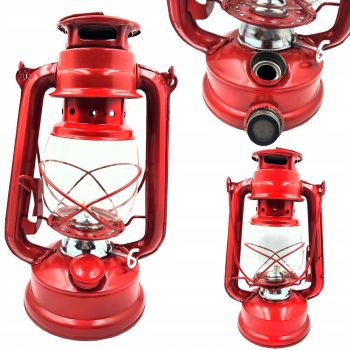 Vörös olajlámpa 24,5 cm, 100 ml űrtartalom