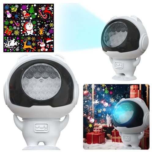 lézerprojektor LED űrhajós kozmonauta éjszakai lámpa gyerekeknek