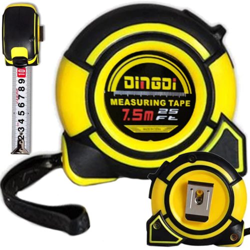 Mérőszalag 7,5 m x 25 mm-es, acél mérőszalag zárral