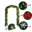 Karácsonyfa LED fényfüzér gömbdíszekkel,  2,7 m-es 