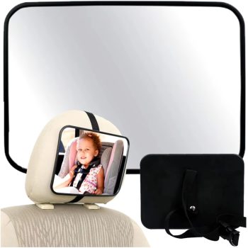   Gyermekfigyelő tükör az autóban, állítható a fejtámlához 18,8 x 13,5 cm