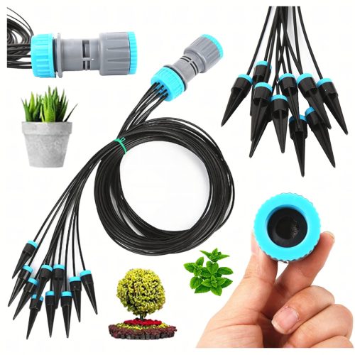 Automatikus csepegtető öntözőrendszer készlet kerti növényekhez és fűfélékhez 1,6 m