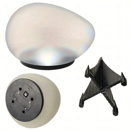 Napelemes kültéri LED kő kerti lámpa  16 cm