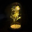 Örök Fehér Rózsa LED-es fehér rózsa üvegbúrában, elegáns ajándék különleges alkalmakra