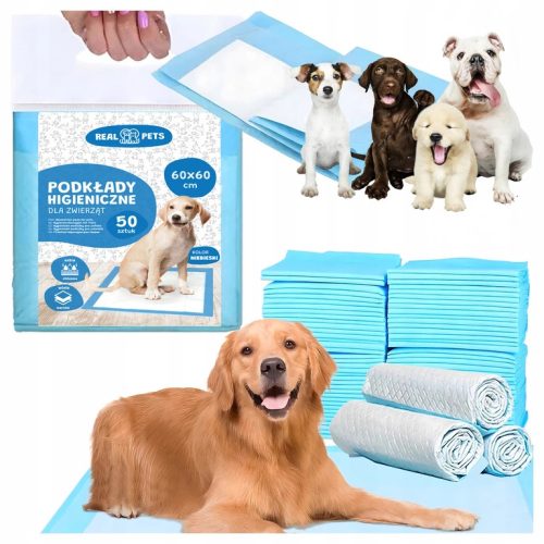 Higiénikus kutyapelenka XL – 60×60 cm, vastag, 50 db