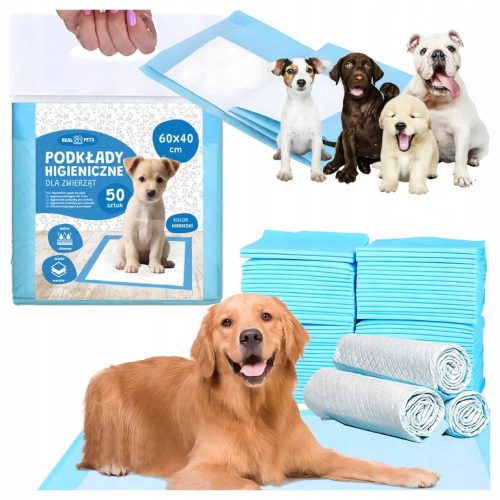 Higiénikus kutyapelenka XL, 40×60 cm, vastag, 50 db