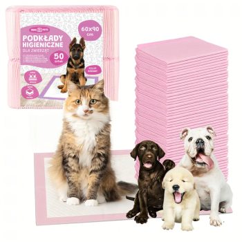 Higiénikus kutyapelenka alátét, 60×90 cm, vastag, 50 db