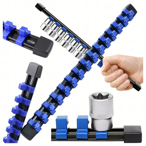 Szervezősín-tartó, dugókulcsokhoz és 3/8-os dugókulcsokhoz, 15 db