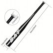 Baseballütő alumínium 25" 64 cm erős edző fekete