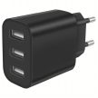 Nagy teljesítményű 3xUSB 5V/3.4A fali töltő 