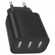 Nagy teljesítményű 3xUSB 5V/3.4A fali töltő 