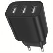 Nagy teljesítményű 3xUSB 5V/3.4A fali töltő 