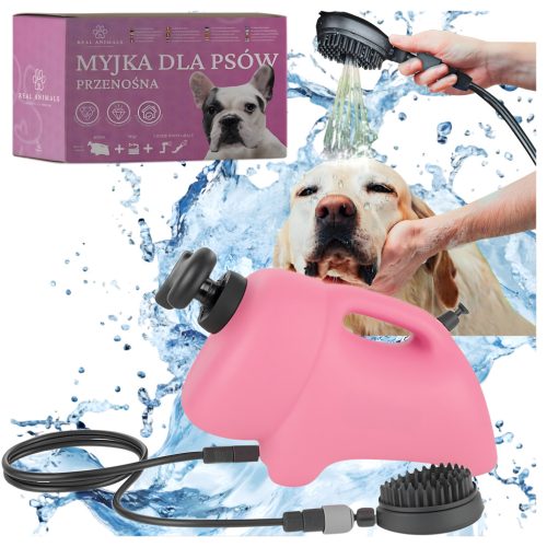 Hordozható kutya, macska masszírozó és fürdőkefe 8L