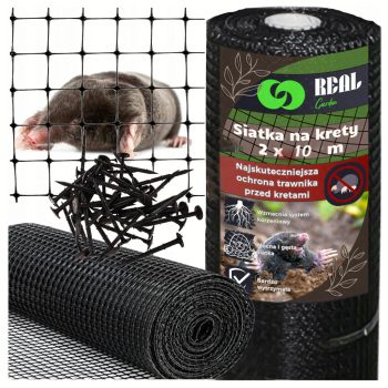   Vakondháló - 2x10m 40g/m2, UV védelem, 16x16mm, 50db leszúrótüskével