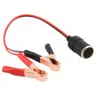 12V/24V-os szivargyújtó aljzat adapter krokodilcsipeszekkel