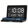 3 az 1-ben digitális ébresztőóra, vezeték nélküli töltő 15 W-os, hőmérővel 