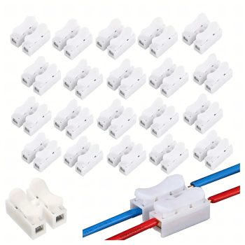   20 db gyorscsatlakozós 2 tűs sorkapocs csatlakozó CH2 kábelvezetékekhez