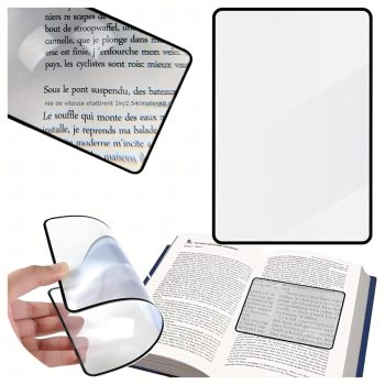 Nagyítófólia, rugalmas, 12 x 18 cm, praktikus olvasáshoz