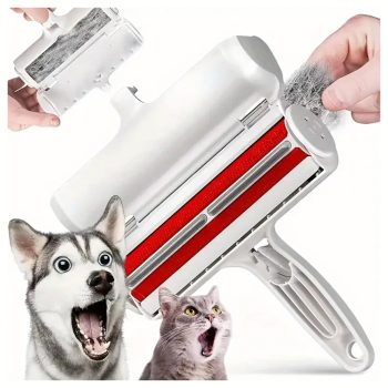   Kefés henger kutya-macskaszőr eltávolításához, összegyűjtéséhez és tisztításához