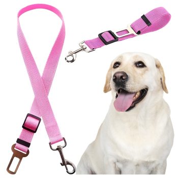   Biztonsági öv kutyáknak és macskáknak autóba, állítható póráz 45 - 72 cm